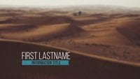 Simple Clean Lower Third Intro 4K After Effects Template