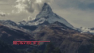 Modern Mountain Clean Lower Third 4K After Effects 模板