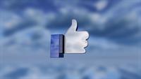 Shiny-thumbs-up-icon-in-the-clouds-in-4k