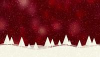 Snow-and-christmas-trees-hd-1080-red-bokeh-background