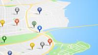 Smartphone App Map With GPS Pins Animation Loop
