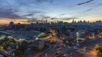 Time-lapse night to day: lever du soleil à Bangkok