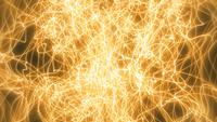 Abstract Slow Motion Gold Strings Waving