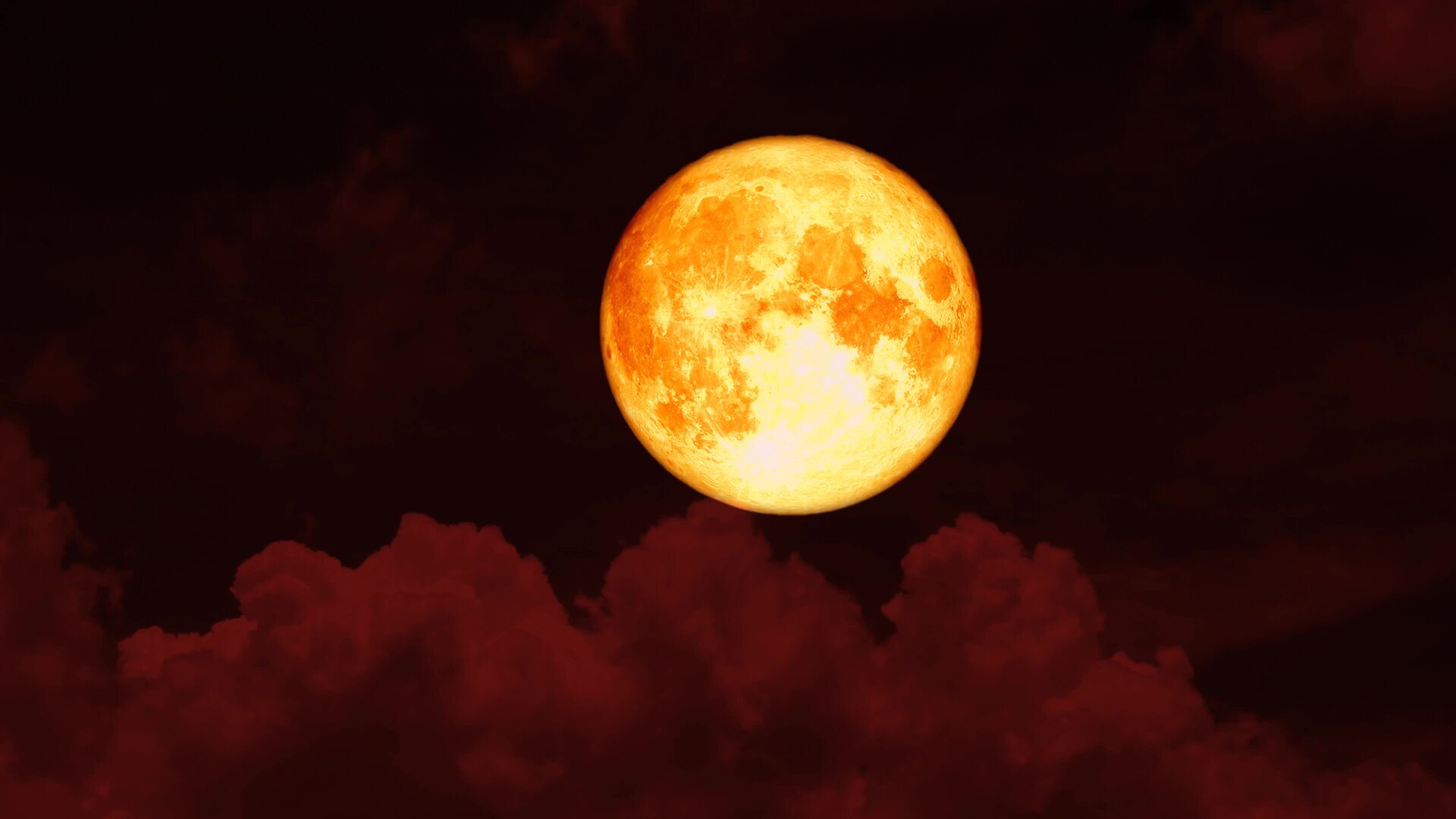 red blood moon on black night sky surrounded by stars Stock Photo - Alamy, image size:1920x1080