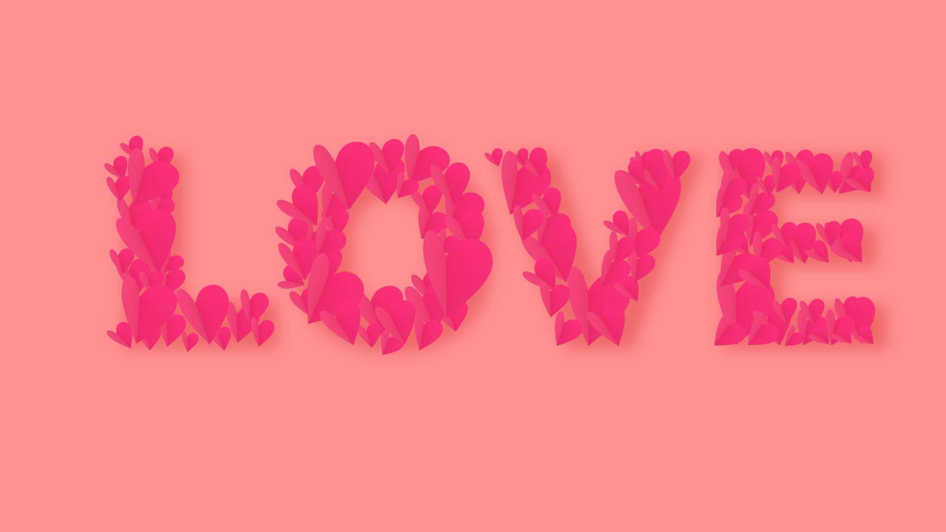 Roze hart vliegen in de vorm van liefde. - Gratis HD-videomateriaal bij  Videezy!, image size:1920x1080