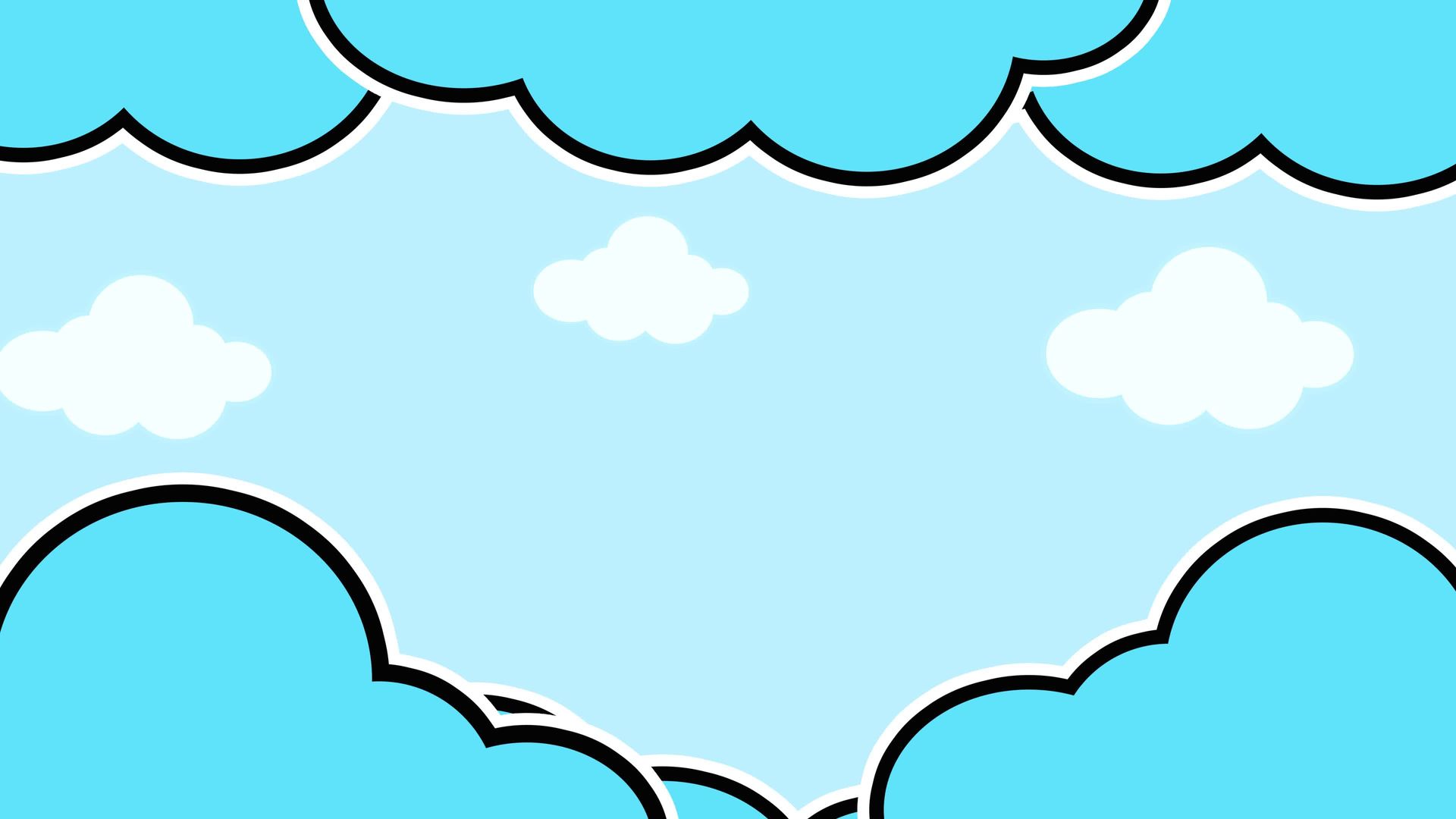 Cartoon wolken in de lucht - Gratis HD-videomateriaal bij Videezy!, image size:1920x1080