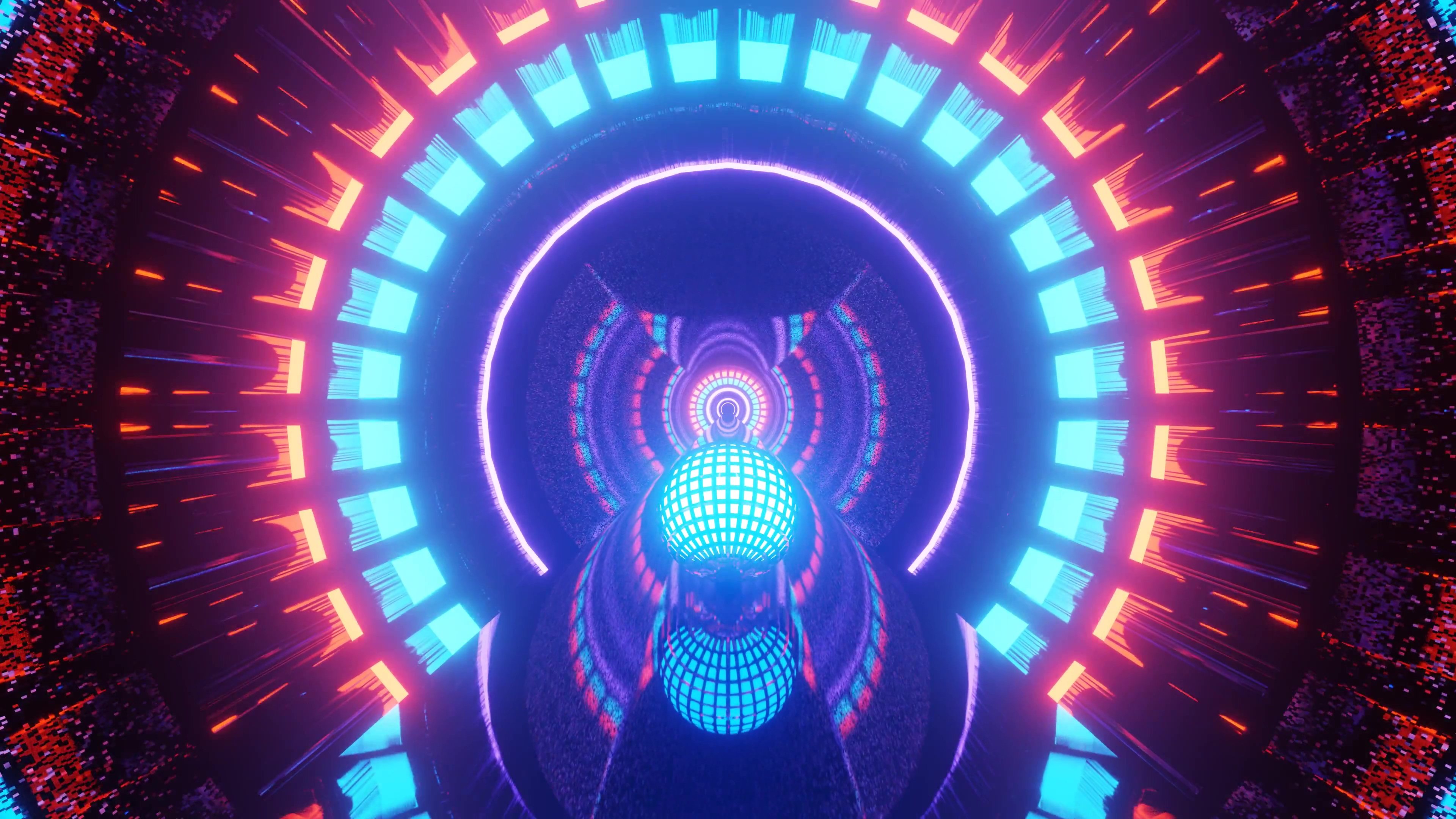 Brandende reflectie van rollende bal in het donker - Gratis  HD-videomateriaal bij Videezy!, image size:3840x2160