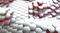 Abstract hexagon 3d rendering