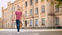 A Guy Walks in The Old City