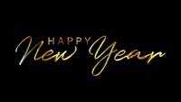 Texte d&#39;or de bonne année de canal alpha