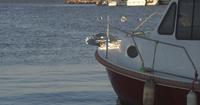 Nez de bateau de pêche en bois
