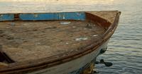 Ancienne hélice de bateau de pêche en bois