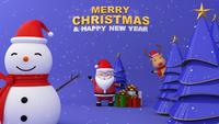 Big snowman, Merry Christmas and Happy new year.