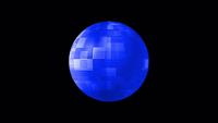Blue Futuristic Disco Ball With Alpha Channel