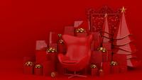 display vermelho de natal