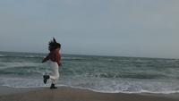 Girl Runs on The Waves