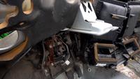 Vue intérieure d&#39;une voiture de ferraille